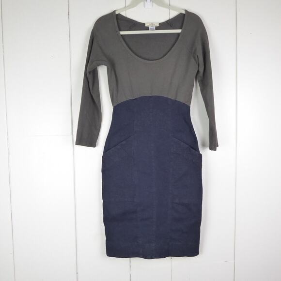 Prairie Underground Dress Womens SZ M Commotion Jersey Knit Denim Timeless - Picture 1 of 15